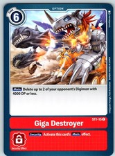 Giga Destroyer Common Starter Deck 01: Gaia Red  ST1-15 C NM