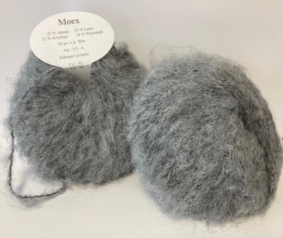 lot 10 pelotes de laine ALPAGA gris/ fabriqué en Italie - Photo 1/4