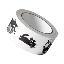 500pcs Black Cat Stickers Funny Cat Stickers Roll PVC Waterproof Cat Stickers