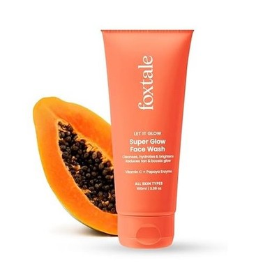 Foxtale Vitamin C Super Glow Face Wash mit Papaya Enzym | Reduziert Bräune | ...