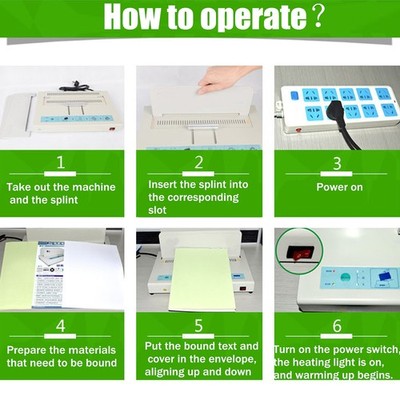 110V Perfect Binding Machine Universal Electric Book Automatic Binder USA