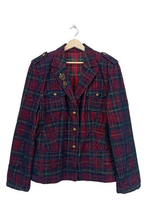 BASLER Strickjacke Damen Strickbekleidung Gr. DE 42 blau-rot Casual-Look