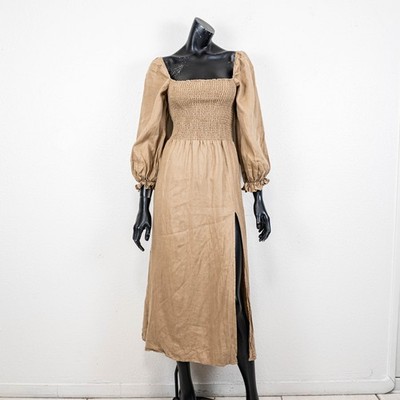 high neck a line midi dress Skylar Dress S Denim Blue Midi Dress main image 1