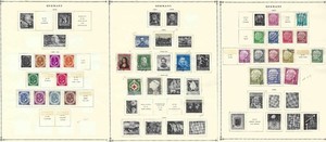 1951-54   28 POSTAGE STAMPS FROM GERMANY ON ALBUM PAGES