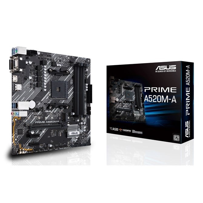ASUS PRIME A520M-A II/CSM AMD A520 Socket AM4 Micro ATX