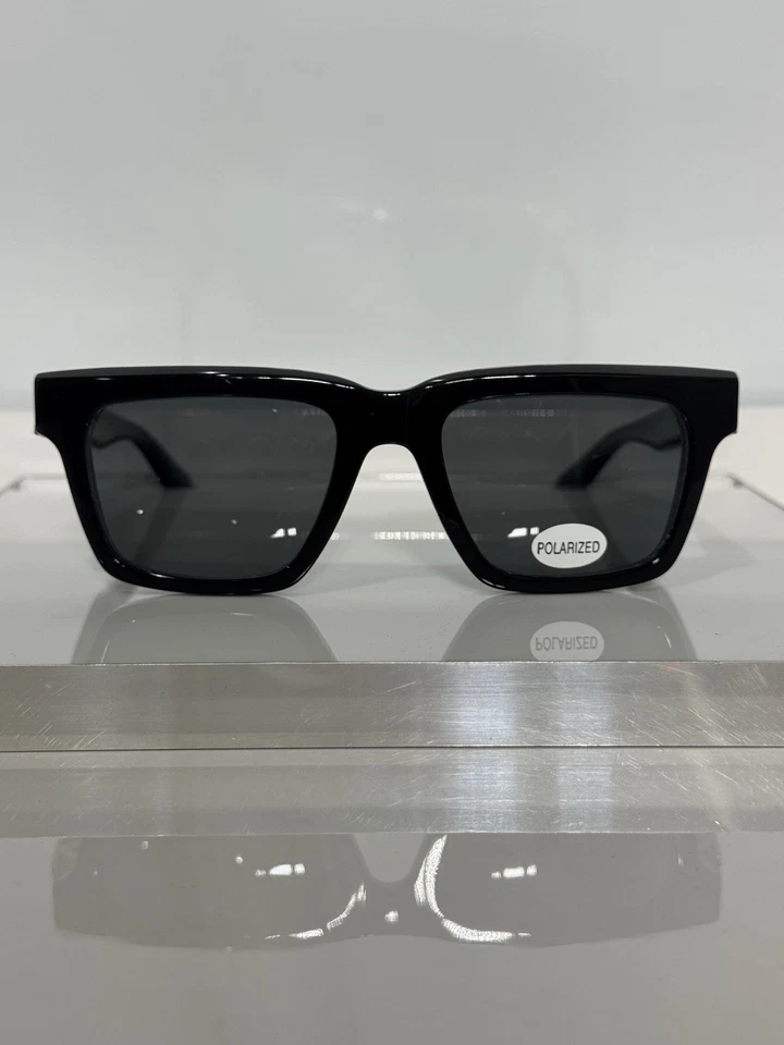 Gafas de sol polarizadas personalizadas Salvatore Ferragamo SF2995 negras gruesas acetato Foto 2 de 4