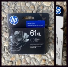 New Genuine HP 61XL Black Ink Cartridge SEALED Box  Foil 2028