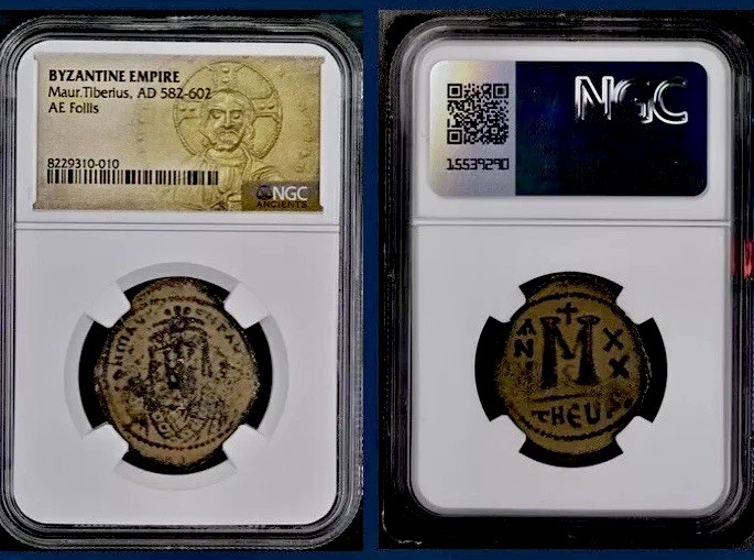 Large Byzantine NGC Coin 582-602AD Follis Maurice Tiberius Genuine Nice Detail