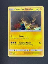 how rare is the detective pikachu card Detective Pikachu 10/18 Detective Pikachu Holo for sale online