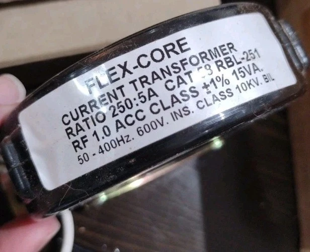 NEW FLEX-CORE 600V 50-400Hz 250:5A RATIO CURRENT TRANSFORMER 58 RBL-251: FLEX - Image 4 of 4
