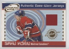 2001-02 Pacific Atomic Game-Worn Jerseys Saku Koivu #33 8d2