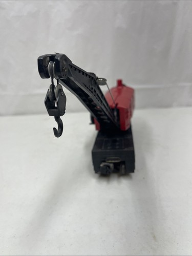 Vintage ORIGINAL LIONEL 6560-25 OPERATING WORK CRANE POSTWAR Bucyrus Erie Red - Picture 6 of 7