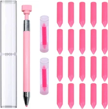 21 Pcs Diamond Painting Pens Kit, 1 Pcs Refillable Wax Pen with 20 Pcs Wax, Rota