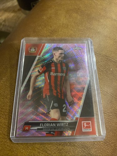 2022 Topps Chrome Bundesliga Florian Wirtz Pink Wave /75
