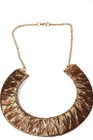 Rose Gold Exotic Weave Statement Collar Elegant Necklace
