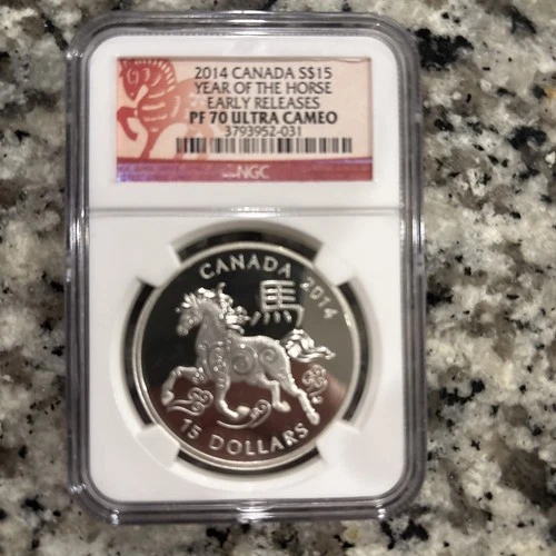2014 $15 Canada Silver Year of The Horse NGC Proof 70 early release