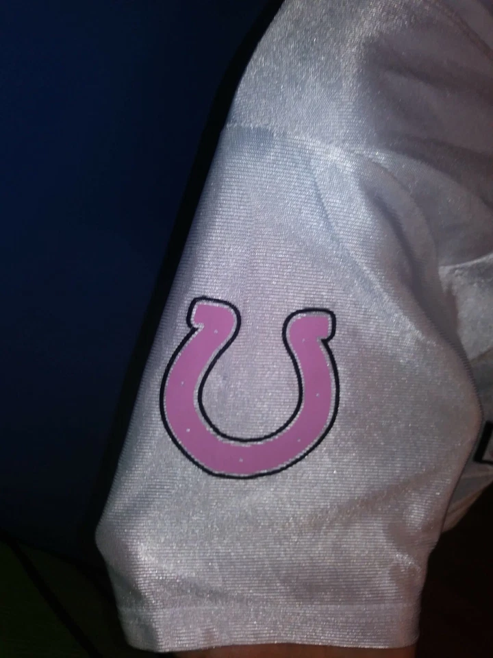 Camiseta para niñas Peyton Manning Indianapolis Colts NFL rosa talla pequeña usada Foto 3 de 4