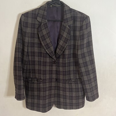 Marks and Spencer St Michael Brown Pure New Wool Jacket Size 14