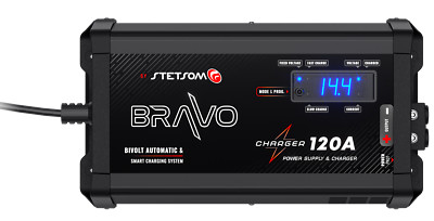 Stetsom BRAVO Charger 120A Smart Battery Charger Car Audio Power Supply