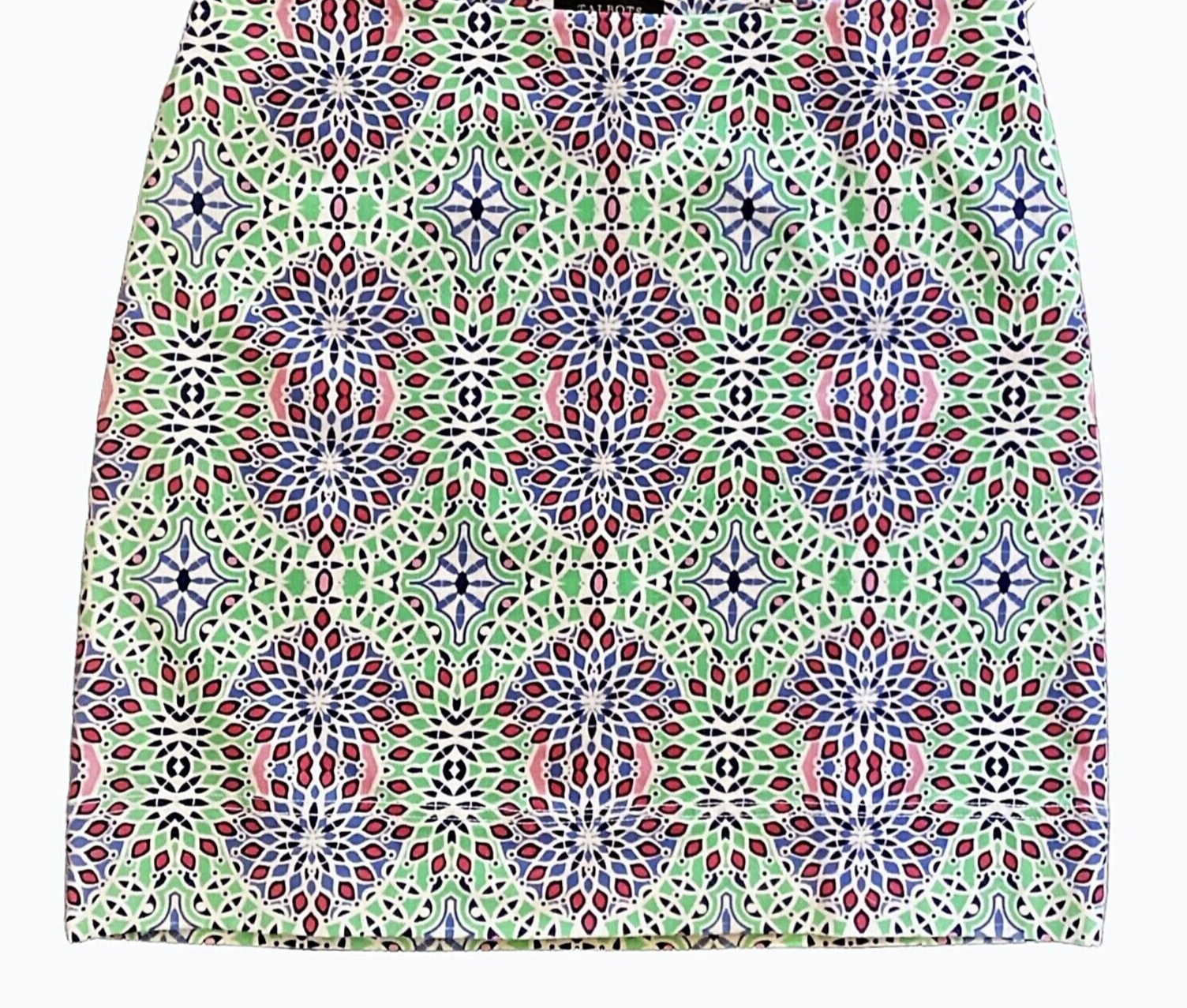 Skirt 12 Petite Bright Colors Florals Soft A-Line Lined Talbots Spring Summer-image