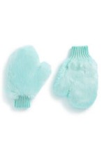 Faux Fur Fuzzy Aqua  Mittens TUCKER + TATE BIG GIRLS GREEN LILY