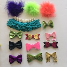 Bow Making Decor for Headbands Hairpieces Green, Blue, Pink, Black, Gold