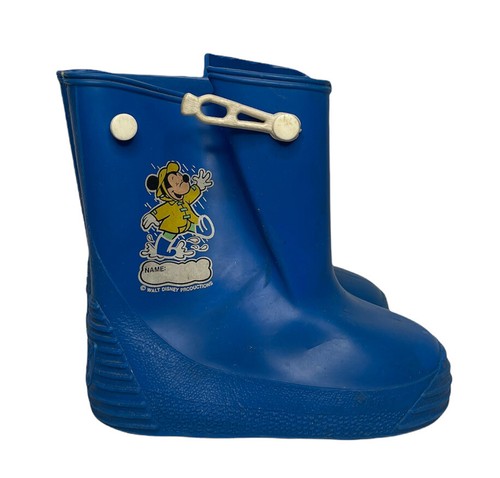 Vintage Walt Disney Pals Mouse Azul Goma Botas De Lluvia jóvenes niños 9 EE. UU. |