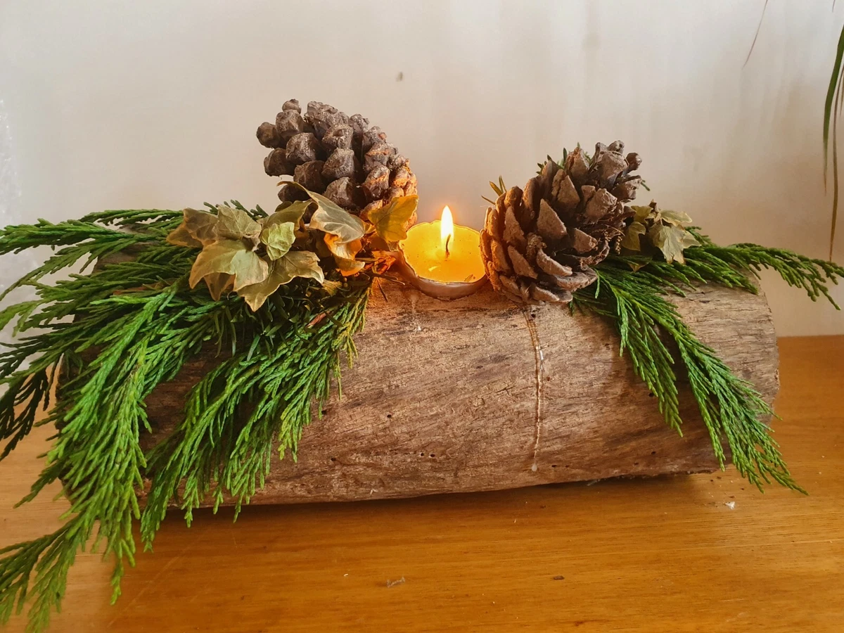 Wood Yule Log