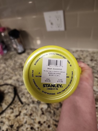 Stanley X Starbucks 2024 Summer Exclusive Lime Green Shimmer 40oz Tumbler - Bild 3 von 3