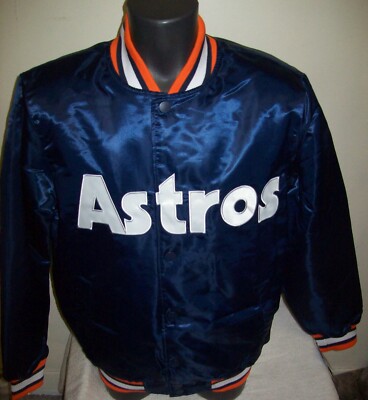 HOUSTON ASTROS MLB STARTER Snap Down Jacket L XL 2X   BLUE