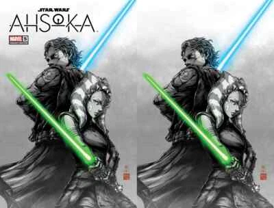 STAR WARS - AHSOKA #5 - TAKASHI OKAZAKI - VIRGIN & TRADE SET - LIMITED TO 1000