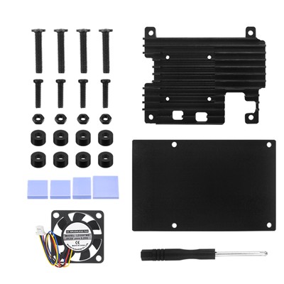Alloy Protective Case for Raspberry Pi 5 Motherboards With Cooling Fan Heatsinks