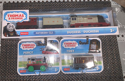 Thomas And Friends Motorized Engine Duchess Train 3 Piece With Percy And Toby