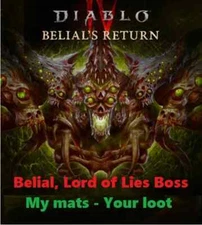 DIABLO 4🔥NEW SEASON🔥x50 husk Belial Boss🔥Unique all Class+RNG Mythic in T4