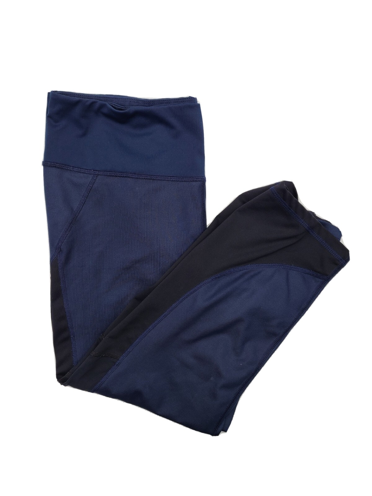 Leggings attivi Fila Sport taglia large blu scuro e nero fantasia rete