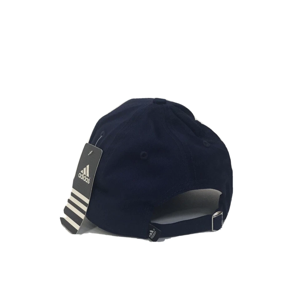 Gorra de béisbol Adidas de algodón, azul marino y blanco, O/S Foto 2 de 3