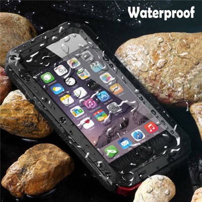 Waterproof Alloy Metal Shockproof Case Cover Tempered Glass For iPhone \u0026  Samsung | eBay