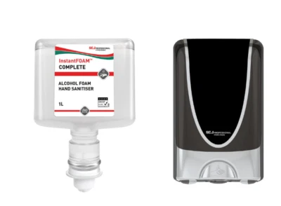 SC JOHNSON PROFESSIONAL SCJ DEB InstantFOAM Touch Free Sanitiser Cartridge & Dispenser (1 Litre)