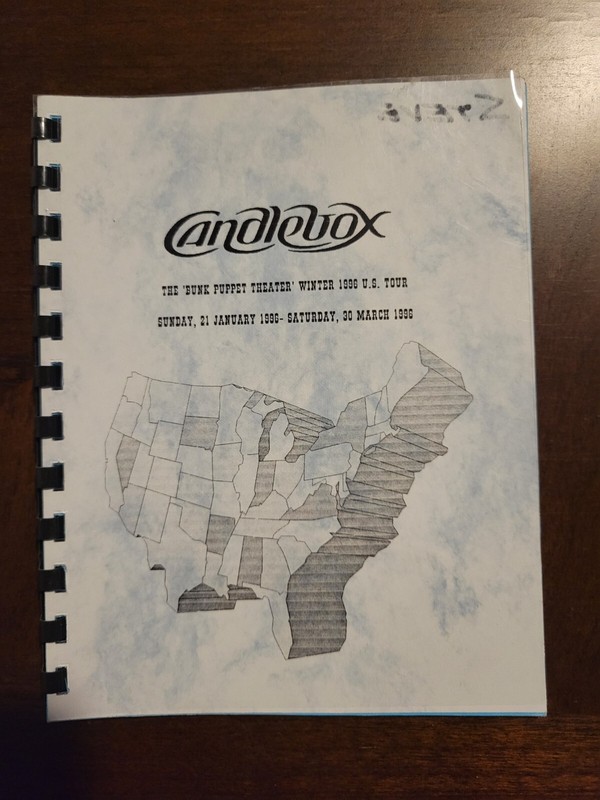 1996 CANDLEBOX Tour Itinerary-C-NOT SOLD TO THE PUBLIC