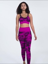 Yoga Clothing Suit Women Seamless Camouflage Hip Lifting Fitness Nine Point Pant