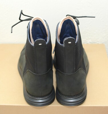 COLE HAAN LUNARGRAND LACE UP COMBAT CAP TOE BOOT BOOTS BLACK  display picture 1