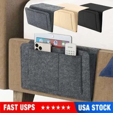 Pockets Bedside Caddy Felt Bed Storage Organizer Hanging Bag Table Holder Pouch
