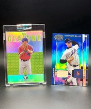 2003 Tom Glavine METS Certified Mirror BLUE Bat /100 Pristine GOLD Refractor /99