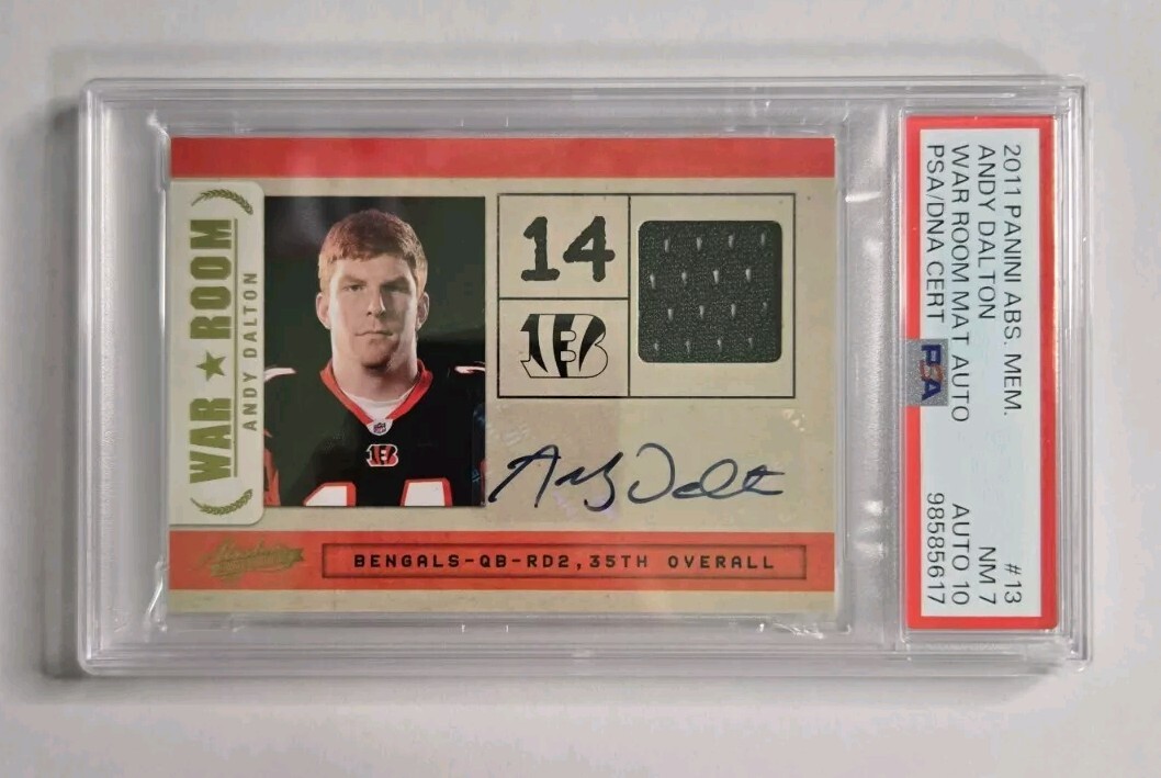 Andy Dalton Panini Absolute Memorabilia War Room #13 Base