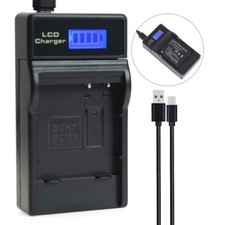 LCD Battery Charger For Panasonic Lumix DMC-TS20 DMC-TS25 DMC-TS30 DMC-FT30 Cam