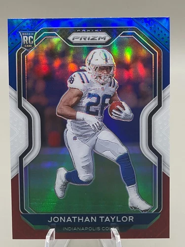 2020 Panini Prizm #332 - Jonathan Taylor RC (Red, White, and Blue) SP Colts