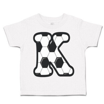 Toddler T-Shirt Soccer K Letter Alphabet Euro Cup Boy & Girl Clothes Cotton