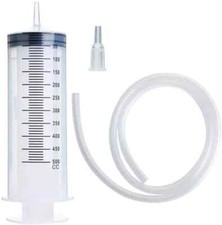 500ml Syringe with Tube, Extra Large Plastic Syringes with Tubing for Glue Dispe
