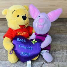 WINNIE POOH PIGLET BEAN BAG PLUSH DOLL 1999 FRIENDSHIP BEST FRIENDS DISNEY STORE