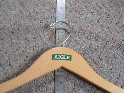 Aigle Wood Hangers Hangars Clothing Suit Coat Pants Shirt Wooden VTG Rare Hook